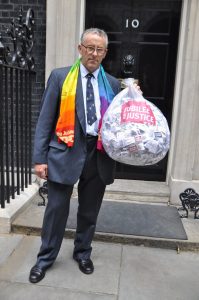 Stephen Pennells standing outside 10 Downing Street